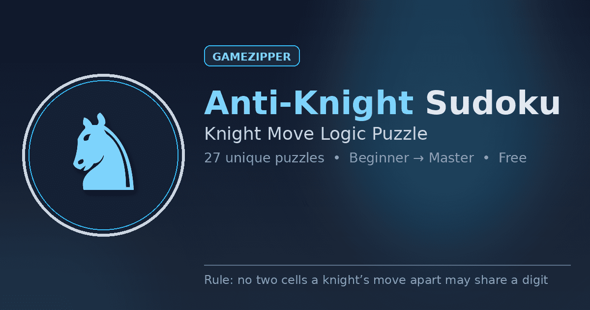 Anti-Knight Sudoku Online