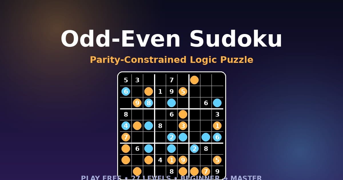Odd-Even Sudoku Online